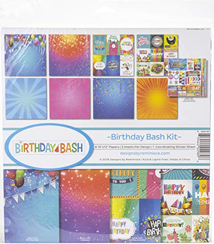 Reminisce 612947 Bday Collection 12 x 12 Kit, Geburtstag Bash, Einheitsgröße von Reminisce