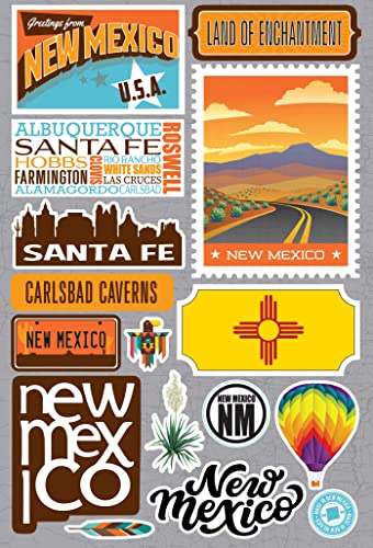 Reminisce Jet Setters 3.0 State Dimensional Stickers-New Mexico -JET-030 von Reminisce