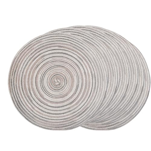 SCF2017 Platzsets aus gewebtem Baumwollgarn, rund, 38 cm, hitzebeständig, 6 Stück, helles Kaffeebraun SCF2017 Platzsets aus gewebtem Baumwollgarn, rund, 38 cm, hitzebeständig, 6 Stück, helles Kaffeebraun von Unbekannt