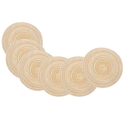SCF2017 Set mit 6 runden Tischsets aus gewebtem Baumwollgarn, 18 cm, kleine Tischsets und Untersetzer, Khaki SCF2017 Set mit 6 runden Tischsets aus gewebtem Baumwollgarn, 18 cm, kleine Tischsets und Untersetzer, Khaki von Unbekannt