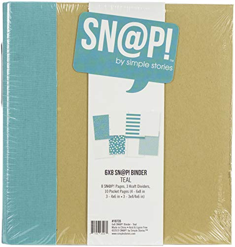 SIMPLE STORIES Snap-Binder, 15,2 x 20,3 cm, Blaugrün, Einheitsgröße von Simple Stories