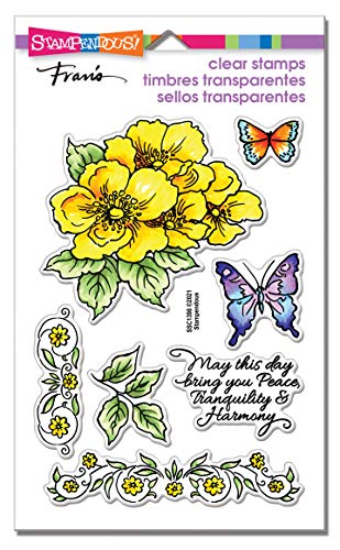 STAMPENDOUS SSC1398 CLEAR STAMPS STAMPND ROSE FRAME Transparenter Stempel, Rosenrahmen, farblos von Stampendous