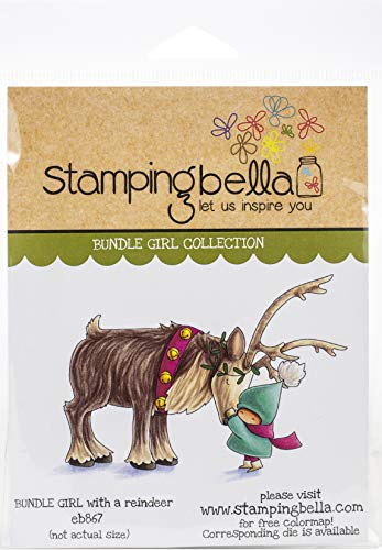 STAMPING BELLA Stempel RDEER, Bundle Girl W/Rentier von Stamping Bella