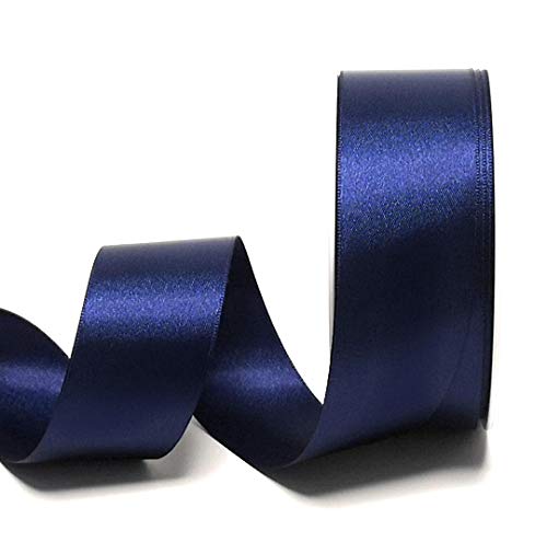 Satinband 25m x 40mm Blau - Nachtblau Dekoband Geschenkband Schleifenband von Unbekannt