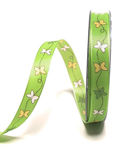 Schleifenband 20m x 15mm Schmetterling Butterfly grün Dekoband [X760] von Unbekannt