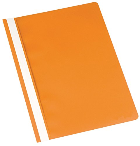 Schnellhefter DIN A4 Kunststoff Sichthefter Schul-Hefter orange Kunststoff plastik Schule Büro (100er Packung, orange) von Unbekannt