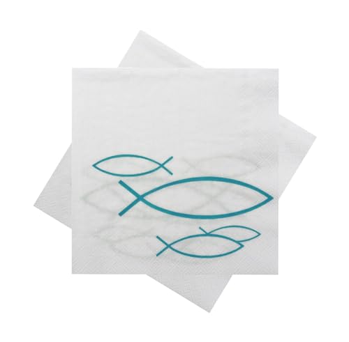 Servietten Fisch Türkis Petrol Blau Kaffeeserviette Tischdeko Kommunion Konfirmation Deko 20 Stück Servietten Fisch Türkis Petrol Blau Kaffeeserviette Tischdeko Kommunion Konfirmation Deko 20 Stück von Unbekannt