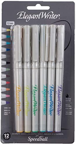 Speedball Elegant Writer 1,3 mm Marker-Set 12 Stück, Stift Kalligraphie, Schreiben, Karte, Handschreiben, Zeichnen Essentials Speedball Elegant Writer 1,3 mm Marker-Set 12 Stück, Stift Kalligraphie, Schreiben, Karte, Handschreiben, Zeichnen Essentials von Speedball