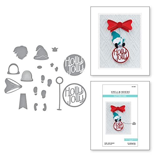 Spellbinders Holly Jolly Gnome geätzte Stanzformen, Metall, S4-1223 von Spellbinders