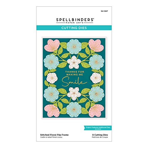 Spellbinders S4-1267 Stanzformen mit Blumenmuster, geätzt, aus der stilvollen Ovals-Kollektion von Spellbinders