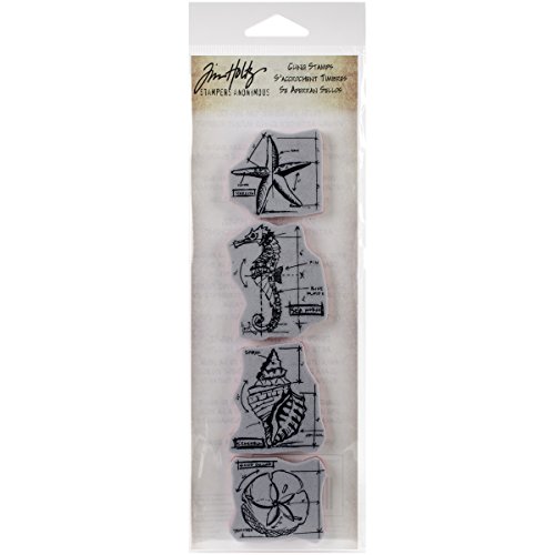 Stampers Anonymous_AGW Stempel, Design: Fresh Brewed, Motiv: Entwurf/technische Zeichnung, Mini-Streifen, Grau, rot, 3" by 10" von Stampers Anonymous