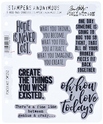 Stampers Anonymous CMS252 Ponderings Tim Holtz Haftstempel, 17,8 x 21,6 cm, transparent von Stampers Anonymous