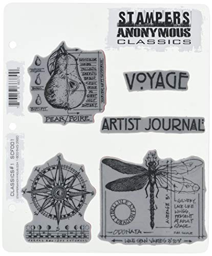 Stampers Anonymous Gummistempel-Set, 17,8 x 21,6 cm, Classics No.1 von Stampers Anonymous