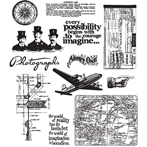 Stampers Anonymous Tim Holtz Gummistempel-Set, 17,8 x 21,6 cm, Warehouse District von Stampers Anonymous