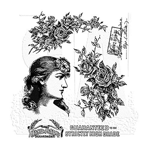 Stampers Anonymous Tim Holtz Haftstempel Lady Rose, 17,8 x 21,6 cm Stampers Anonymous Tim Holtz Haftstempel Lady Rose, 17,8 x 21,6 cm von Stampers Anonymous