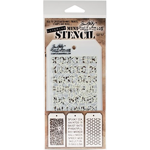 Stampers MTS017 Anonymous Tim Holtz Mini-Schablonen-Set Nr. 17 von Stampers Anonymous