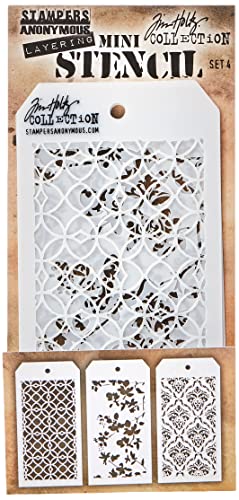 Tim Holtz Stampers Anonymous Mini-Schablonen-Set Nr. 4 von Stampers Anonymous