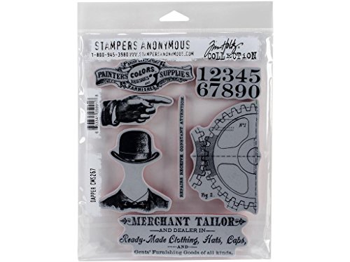 Stampers Anonymous Tim Holtz Stempel, selbsthaftend, Motiv: Dapper, 17,8 x 21,6 cm von Stampers Anonymous