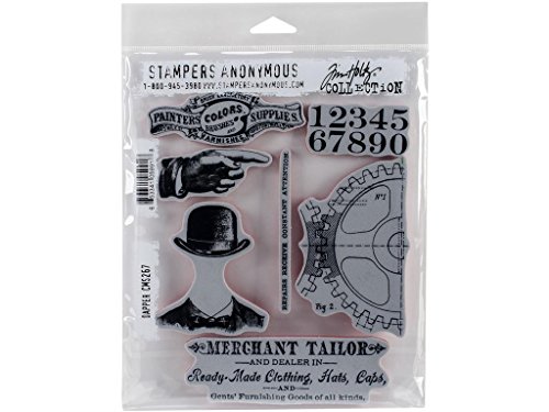 Stampers Anonymous Tim Holtz Stempel, selbsthaftend, Motiv: Dapper, 17,8 x 21,6 cm von Stampers Anonymous