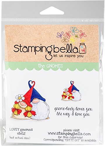 Stamping Bella Lovey Gnomes Cling Stamps, Gummi, mehrfarbig, 14.605 x 11.176000000000000002 x 0.762000000000000000001 cm von Stamping Bella