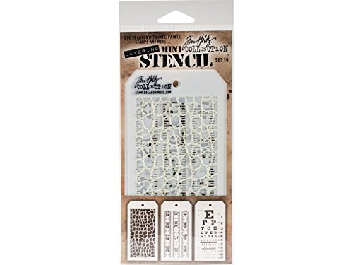 Stempel Anonymous Tim Holtz Mini Layered Stencil Set-# 16 von Stampers Anonymous
