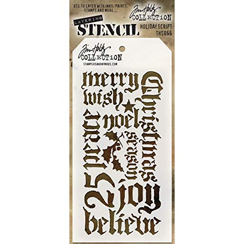 Stempel Anonymous ths066 Tim Holtz Layered Stencil, Mehrfarbig, 4.125 X 21,6 cm von Stampers Anonymous