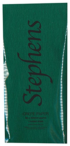 Stephens 3 x 500 mm Krepppapier, – dunkelgrün Stephens 3 x 500 mm Krepppapier, – dunkelgrün von Stephens