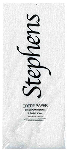 Stephens 3 x 500 mm Krepppapier, – weiß von Unbekannt