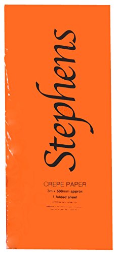Stephens 3 x 500 mm Krepppapier – Orange Stephens 3 x 500 mm Krepppapier – Orange von Stephens