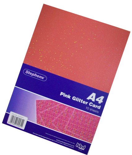 Stephens A4 220 g/qm Glitter Board - Pink von Stephens