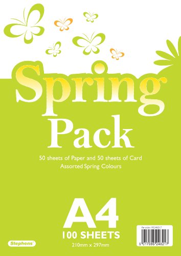 Stephens Set bestehend aus A4-Papier und Karten mit Herbst-Design, je 50 Stück, Frühling, je 50 Stück von Unbekannt