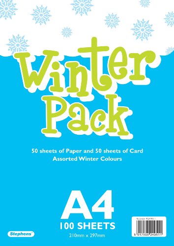 Stephens Set bestehend aus A4-Papier und Karten mit Herbst-Design, je 50 Stück, Winter, je 50 Stück von Unbekannt