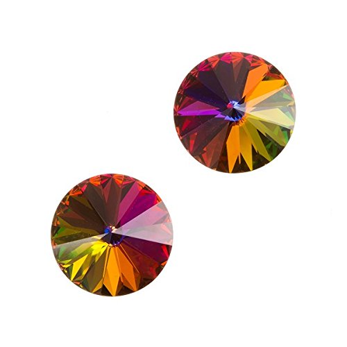 Swarovski 1122 Rivoli-Steine, Kristall, Vulkan, 12 mm, 2 Stück Swarovski 1122 Rivoli-Steine, Kristall, Vulkan, 12 mm, 2 Stück von Swarovski