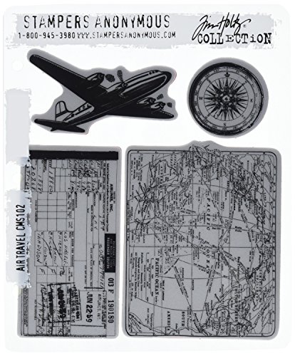 Tim Holtz Air Travel Cling Rubber Stamp Set CMS-102, c1, 7 x 8.5 inches von Stampers Anonymous