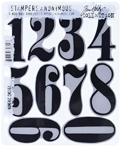 Tim Holtz Haftende Stempelsets, Stampers Anonymous, künstlerische Werkzeuge, Gummistempel numerisch rot Tim Holtz Haftende Stempelsets, Stampers Anonymous, künstlerische Werkzeuge, Gummistempel numerisch rot von Stampers Anonymous