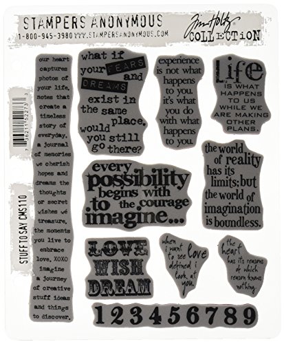 Stampers Anonymous Tim Holtz Haftstempel 17,8 x 22,7 cm, Stuff 2 Say Stampers Anonymous Tim Holtz Haftstempel 17,8 x 22,7 cm, Stuff 2 Say von Stampers Anonymous