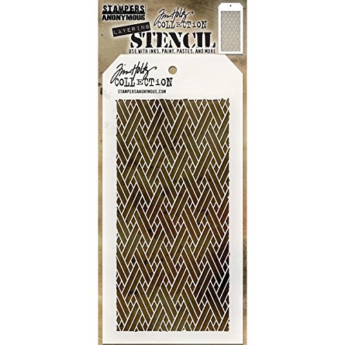 Tim Holtz Layered Stencil 4.125"X8.5"-Woven von Stampers Anonymous