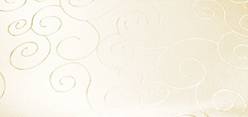 Tischdecke oval 130x220 cm Struktur damast Tafeltuch circle bügelfrei fleckenabweisend #1230 (champagner) von Unbekannt