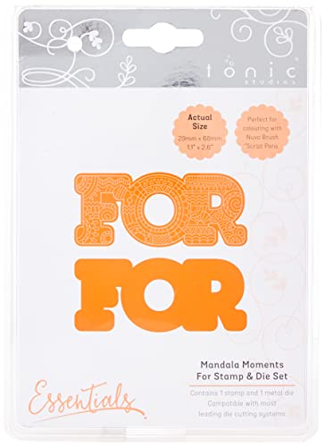 Tonic Studios Mandala Moments Stamp & DIE Set-FÜR, Other, Grey, 2.9 x 7.8 x 1 cm von Tonic Studios