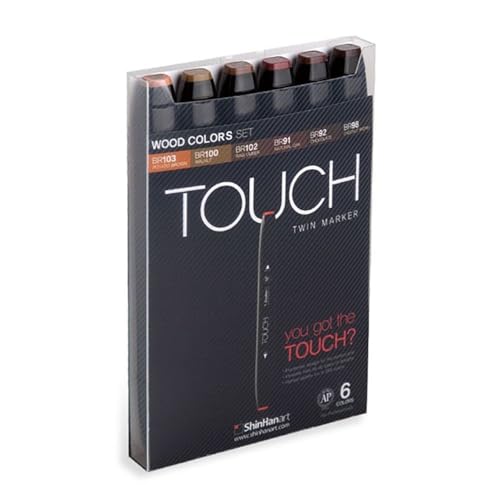 Touch Twin Marker Wood Colors Set A 6 Stück von ShinHan