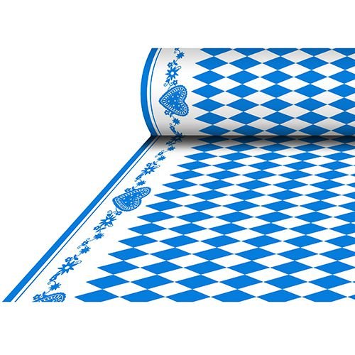 Unbekannt 25 m x 1,18 m Tischdecke, stoffähnlich, Airlaid Bayrisch Blau lackiert Tischdecke Raute Oktoberfest von Unbekannt