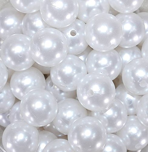 Unbekannt 50 x Kunstperle 20mm Perlen Wachsperlen Dekoperlen Bastelperlen mit Loch weiß Unbekannt 50 x Kunstperle 20mm Perlen Wachsperlen Dekoperlen Bastelperlen mit Loch weiß von Unbekannt