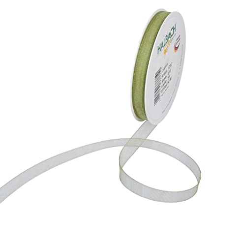 Halbach Seidenbänder Premium Organzaband Breite 10mm Länge 50 m Bastelband zum Verzieren von Geschenken, transparentes Band, Dekoband zum basteln, Farbe: moss green Halbach Seidenbänder Premium Organzaband Breite 10mm Länge 50 m Bastelband zum Verzieren von Geschenken, transparentes Band, Dekoband zum basteln, Farbe: moss green von Halbach Seidenbänder