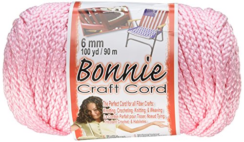 Pepperell Macrame Craft Cord 6mmX100yd, Pink Bonnie Makramee-Bastelschnur, 6 mm x 91 m, Rosa, Rose, 90 von Pepperell Crafts