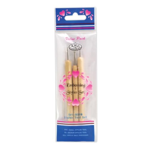 Art Emboss Royal Brush Stylus Set-Wooden Griffe, Metall, weiß, 6,5 x 2 x 19,5 cm Art Emboss Royal Brush Stylus Set-Wooden Griffe, Metall, weiß, 6,5 x 2 x 19,5 cm von Royal & Langnickel