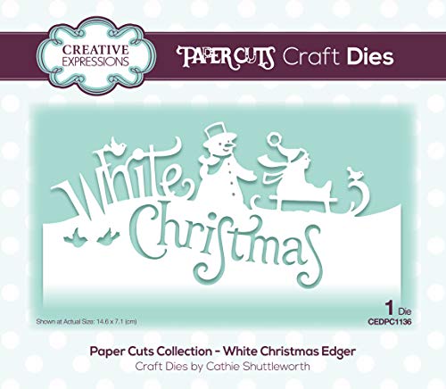 Unbekannt CEDPC1136 Paper Cuts Edger – Weiße Weihnachten – Bastelschablone, Metall, size 14.6 x 7.1 cm von Unbekannt