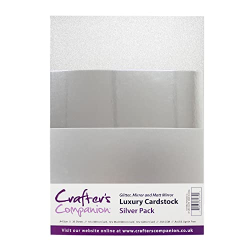 Crafter's Companion - Luxuriöser Fotokarton, Silberfarben von Crafters Companion