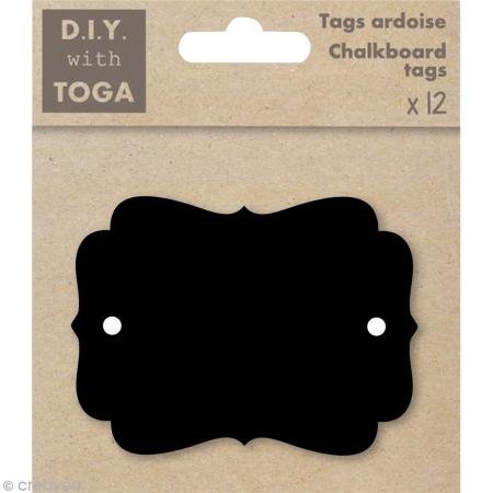 DRAEGER PARIS 1886 Etiketten aus Schiefer, Papier, Schwarz, 10 x 11,5 x 0,5 cm DRAEGER PARIS 1886 Etiketten aus Schiefer, Papier, Schwarz, 10 x 11,5 x 0,5 cm von Toga