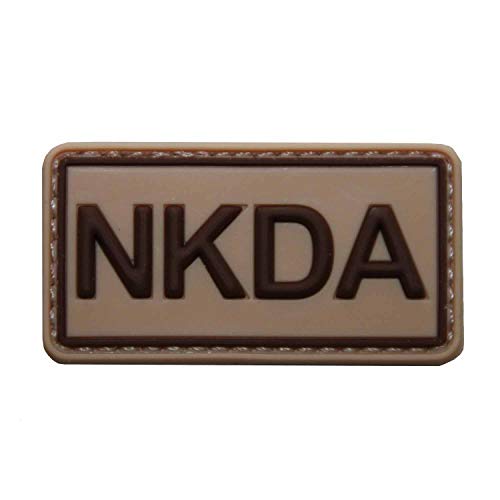 Unbekannt Emblem 3D Rubber Patch NKDA oder NO Pen Klett Abzeichen NKDA Khaki/braun von Unbekannt