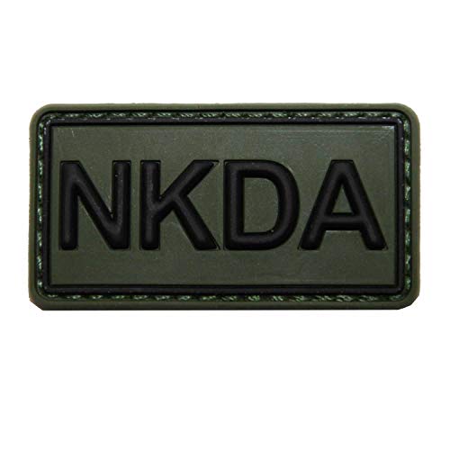 Unbekannt Emblem 3D Rubber Patch NKDA oder NO Pen Klett Abzeichen NKDA Oliv/schwarz von Unbekannt
